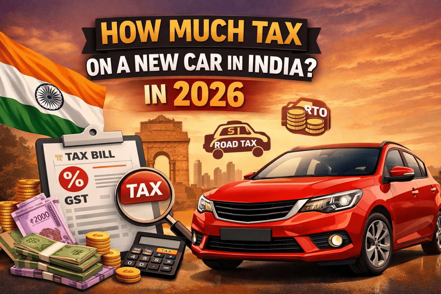 How Much Tax on a New Car in India? 2026
