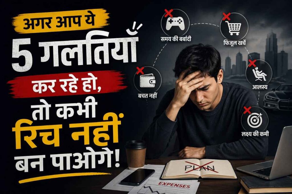 अगर आप ये 5 गलतियाँ कर रहे हो, तो कभी रिच नहीं बन पाओगे